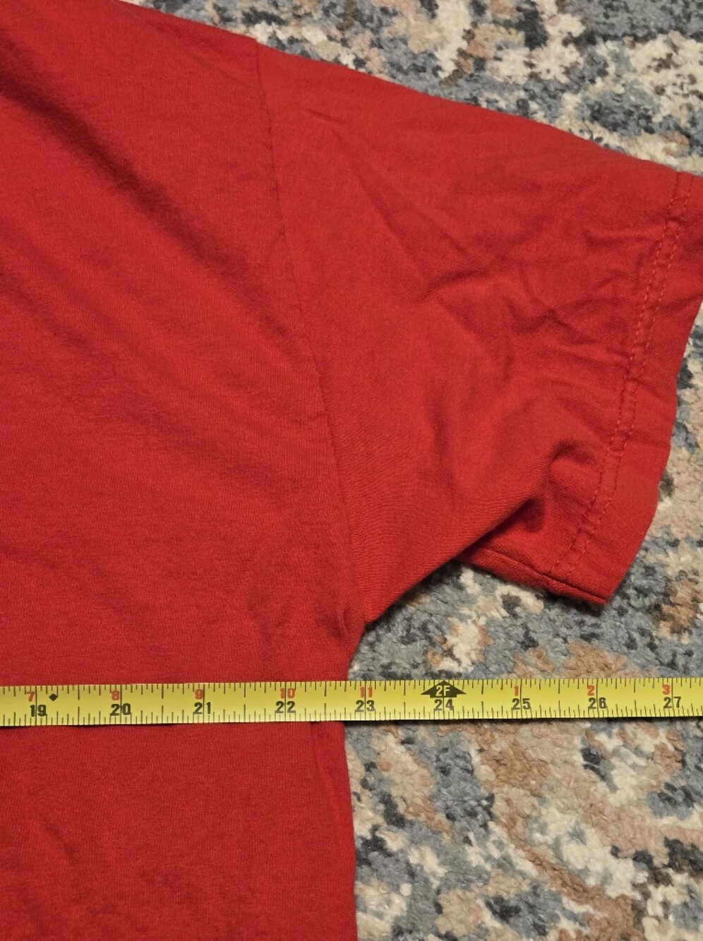 Red Graphic Tee with 'WARNING I AM NOT IN MY HAPPY PLACE' Print Size XL - Picture 3 of 7